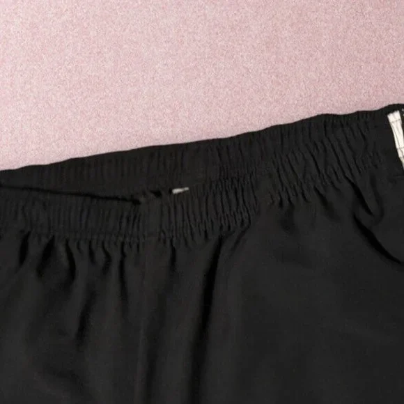 Nike Vintage Women Ankle Crop Workout Athletic Track Pocket BlackPants Y2K 2000s - Picture 5 of 6